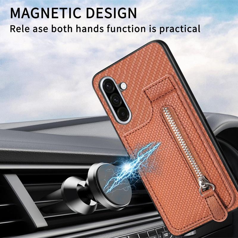 Zipper Wallet Card Case For Samsung Galaxy A56 A55 A54 A53 A52 A52S A36 A35 A34 A33 A16 A15 A13 A26 A25 A23 A73 A71 Magnet Cover