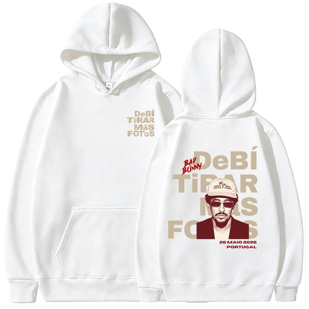 Худи с принтом Hot Rapper Bad Bunny Debi Tirar Mas Fotos Dtmf Merch Свитшот Мужской Женский Мода Хип-Хоп Оверсайз Пуловеры с капюшоном