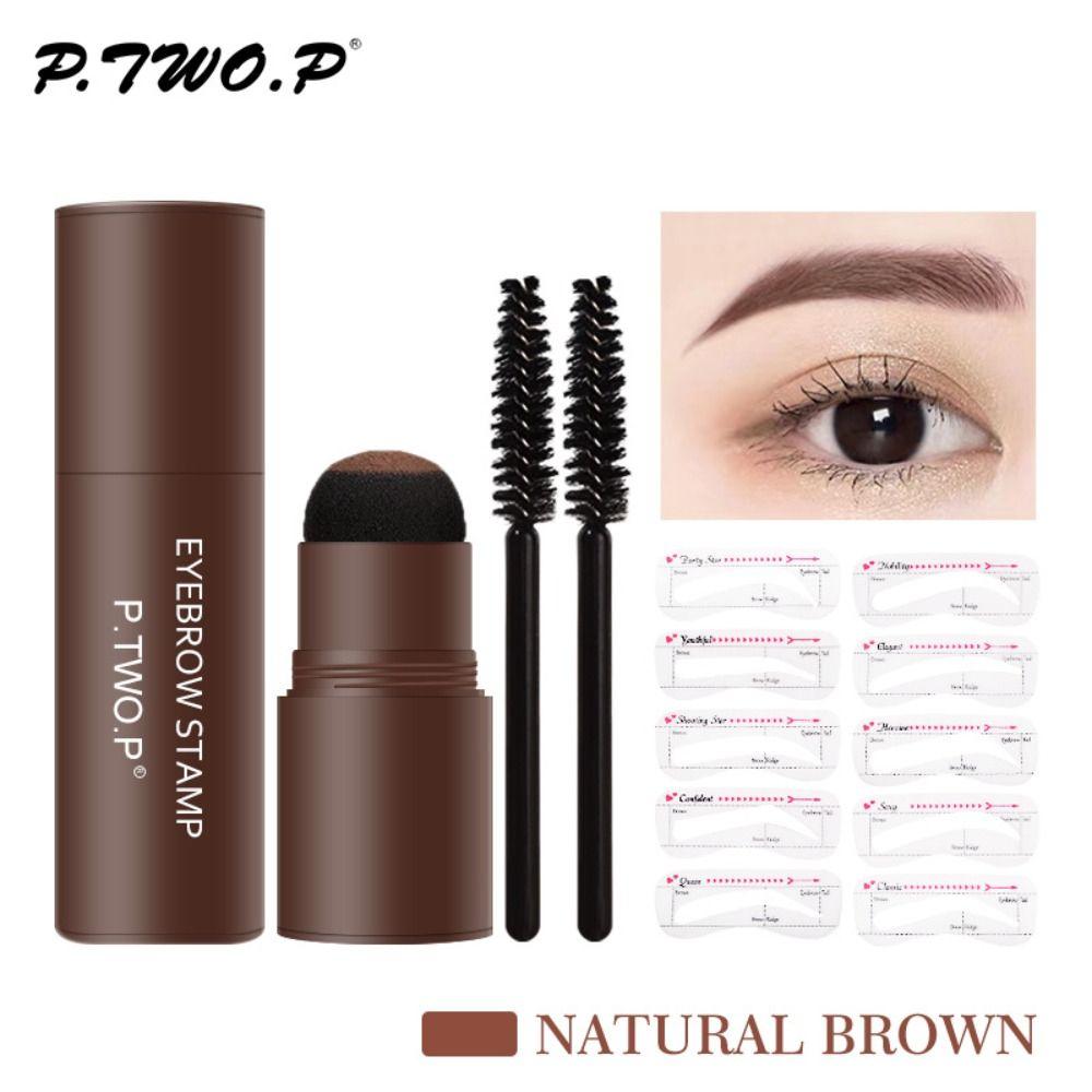 Stencils Eyebrow Pen Brushes One Step Shaping Makeup Set Eyebrow Stamp Brow Stamp Shaping Kit