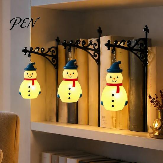 Gothic Style Home Accents Ghost LED Bookshelf Lamp with Pumpkin Bat Hanging Charms, Halloween Easy Installation Shelf Bookend Night Light, Reading