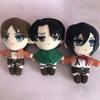 Anime Attack on Titan Plush Toys Levi Eren Mikasa Plushie Pillow Kawaii Cosplay Collection Green Stuffed Dolls Christmas Gifts