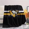 1PC Pittsburgh Penguins Print Flannel Blanket, High quality Comfortable for All Seasons, Home Decor, Warmth and Comfort, Perfect for Christmas Gifts
