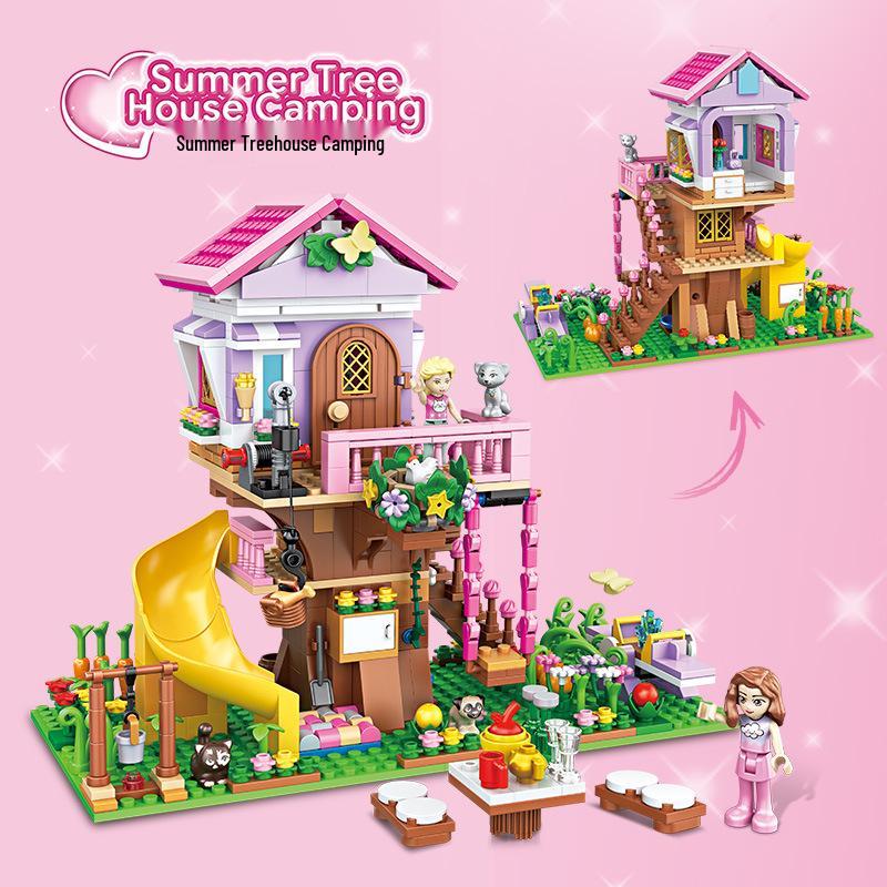 Princess Castle Treehouse Building Blocks - Compatible with Lego, Perfect for Girls