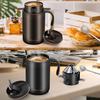 Foldable Portable Coffee Filter Coffee Maker Stainless Steel Drip Coffee Tea Holder Reusable Paperless Pour Over Coffee Dripper for Travel And