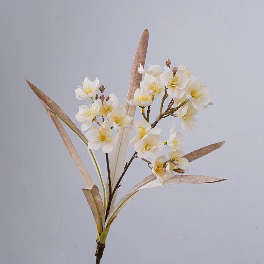 Elegant Silk Narcissus Flower Luxury Fake Flower Artificial Narcissus Branch  Wedding Decor