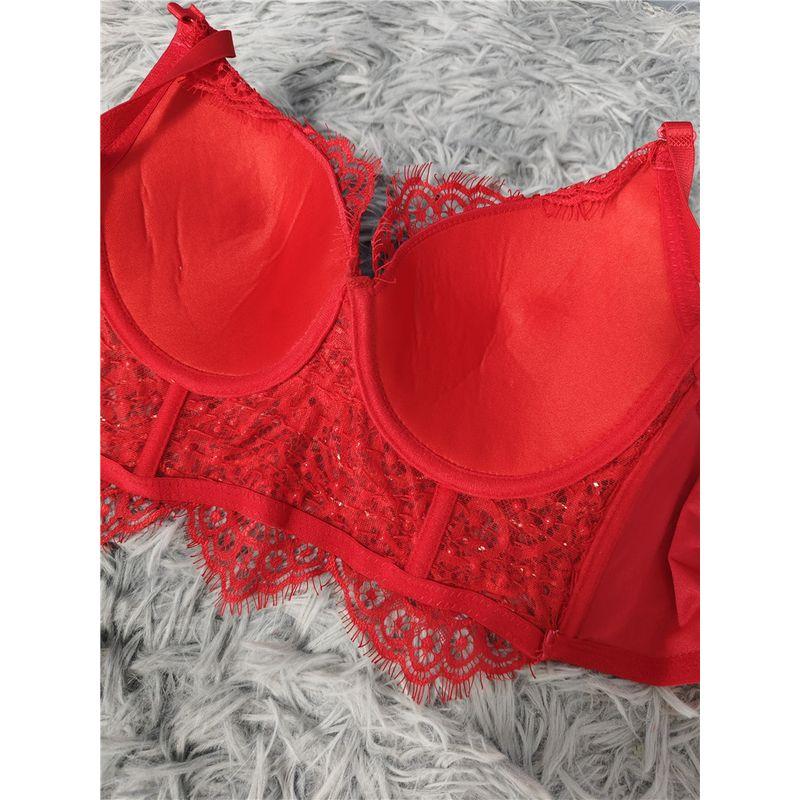 Export Single Corset Push Up Short Corset Crop-Top Spaghetti-Strap Tube Top Diamond Decorations Shiny Corset Lace Tops with Chest Pad