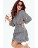 V Neck Long Sleeve Ruffle Tiered Mini Dress