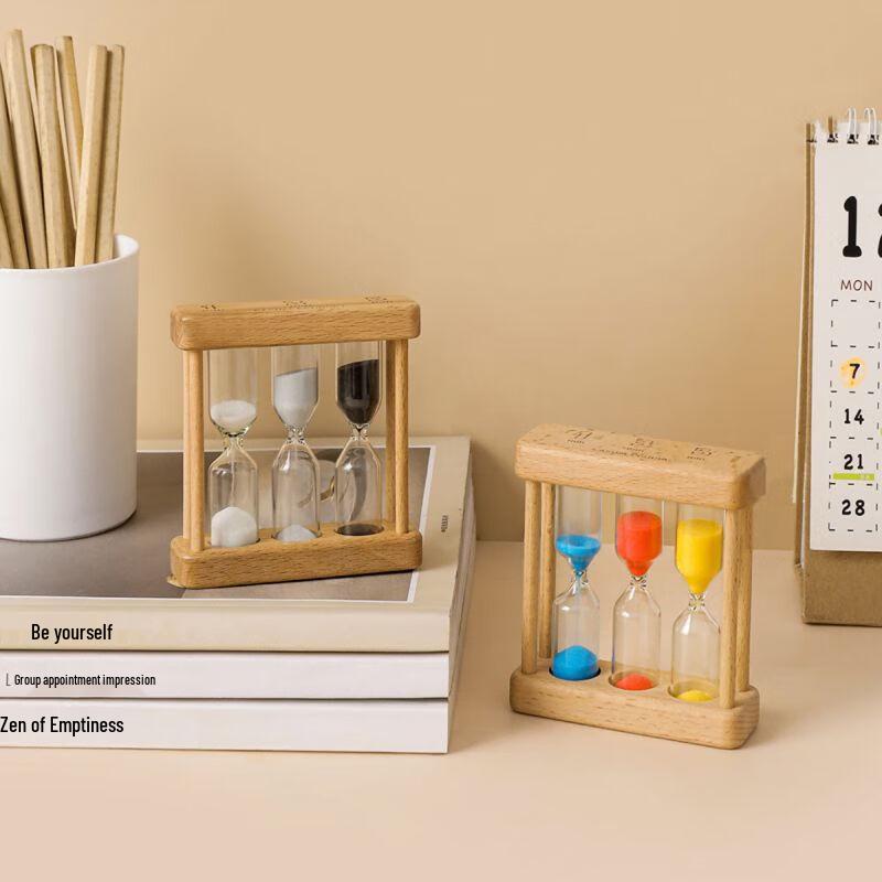 LOVEOFANTS Деревянный набор песочных часов 3-в-1