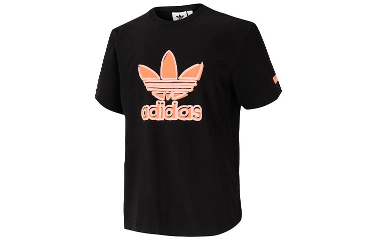 Adidas Originals T Shirts Men's Black Crew Neck Moderate Straight Fit GR9956