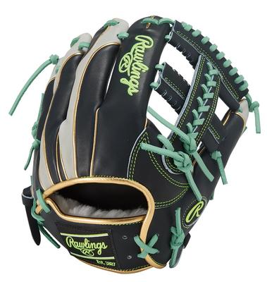 Rawlings PRO EXCEL Wizard COLORS Бейсбольная перчатка для броска HOH® #02, Софтбол, GR5FHW2CCK4MG, Перчатка для игрока внутренней базы, Темно-синий/Серый, 11,5 дюймов, Для правой руки