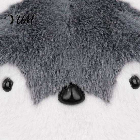 Cute Pointed Ear Hat Plush Animal Hat, Fox And Wolf Double-sided with 3D Ears, Fashionable Daily Headwear Fuzzy Warm for Men Women Cosplay Party Wear