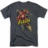 Унисекс футболка The Flash Bolt Run Comic Book, угольно-серая