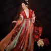 Hanfu женское новое китайское стильное супер фея элегантное женское плиссированное платье длиной до талии в стиле Тан старинное весенне-осеннее платье