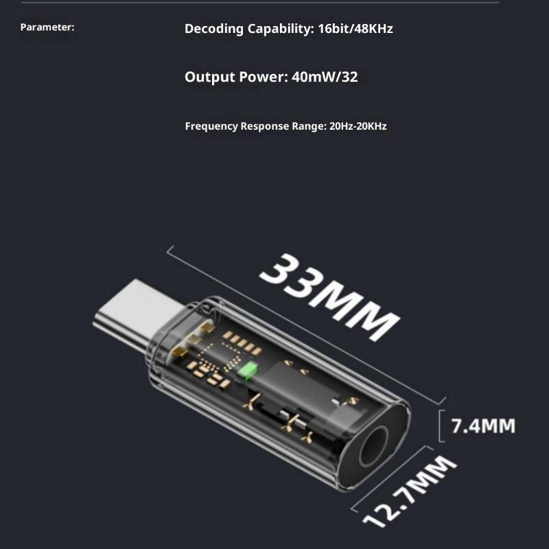 1 шт. Адаптер Type C на 3,5 мм аудио Адаптер для наушников AUX для телефона 15 Galaxy S24 S23 Ultra Адаптер USB Type C на 3,5 мм Aux