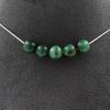 Stones and Minerals. Necklace of 5 Green Mica Beads from Tanzania, 5A Quality, 8 Mm. Chain Necklace for Women, Men. Customizable Size