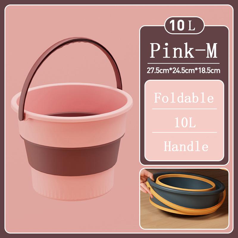 Easy Hold Foldable Bucket Basin 51017L Silicone Bucket Camping Laundry Basket Car Top Wash Fishing Bathroom Tool Home Supplies