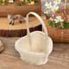 Mini Woven Flower Basket Imitation Rattan Pastoral Style Basket for Easter Birthday Wedding Party Decorations Photography Props