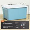 Xitianlong (Citylong) Plastic Clothing Storage Box Toy Organizer 49L Blue 1 Piece without Wheels