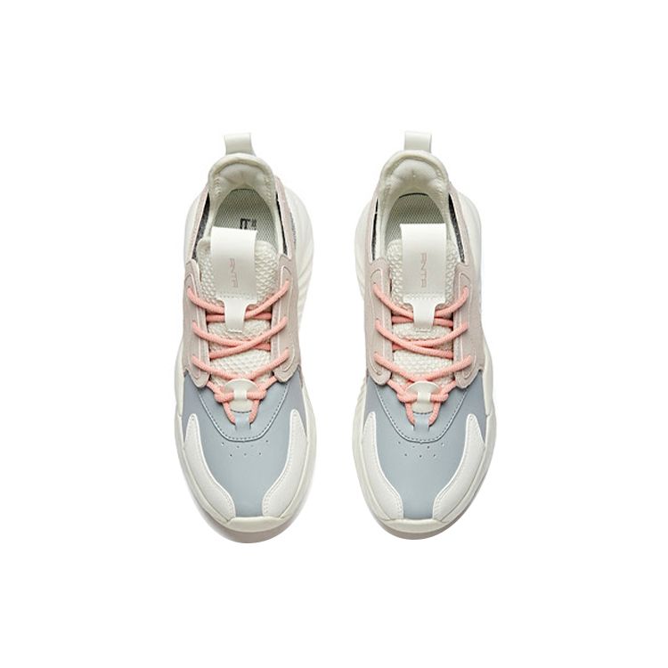 Anta Lifestyle Series Low-Top Dad Shoes Women Sneakers Gray Pink White 922018803-1