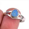 Подарочное кольцо из чистого серебра 925 пробы с натуральным австралийским опалом ручной работы S.9.5 G4B52