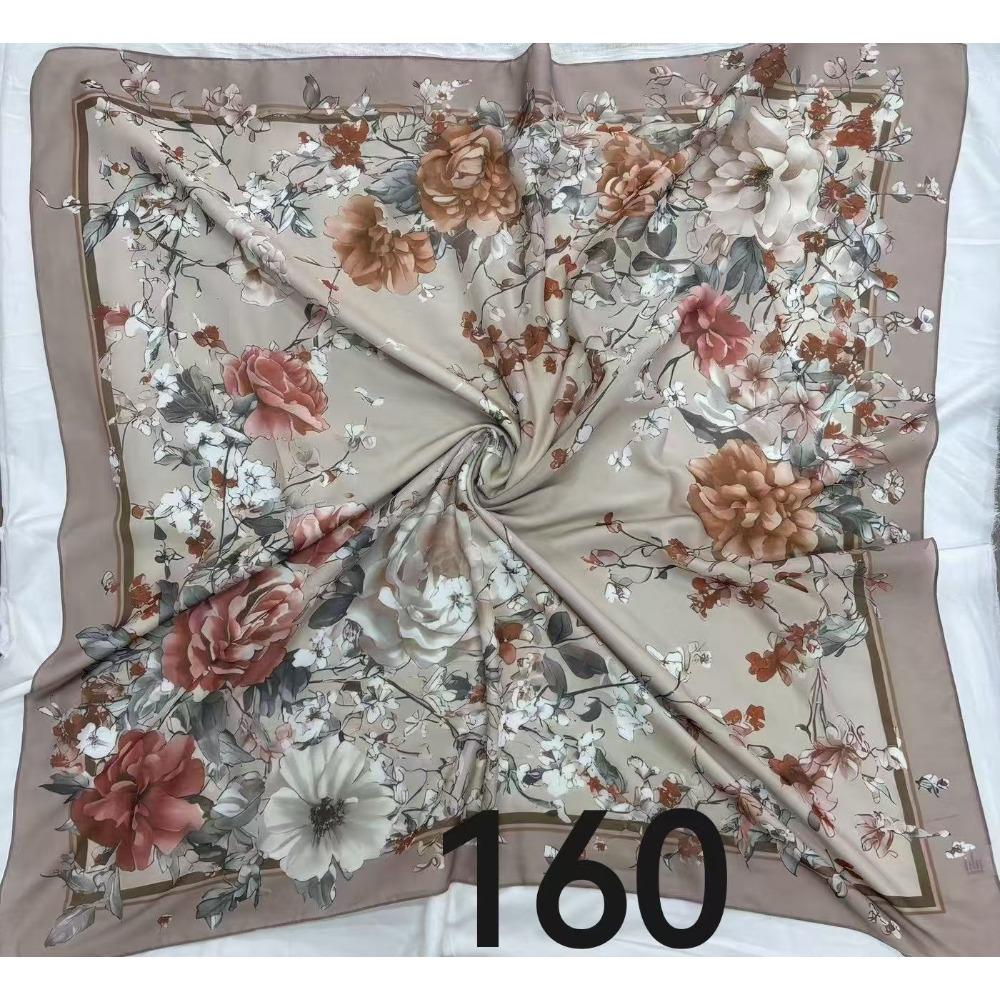110 * 100 см Шарф из искусственного шелка, Головной платок, Ретро Литературный и Художественный Шарф с принтом, Универсальный Большой Квадратный Шарф