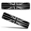 BiomarLabs 2 X 3D Domed Silicone Silver Sticker Decal UK Union Jack National Great