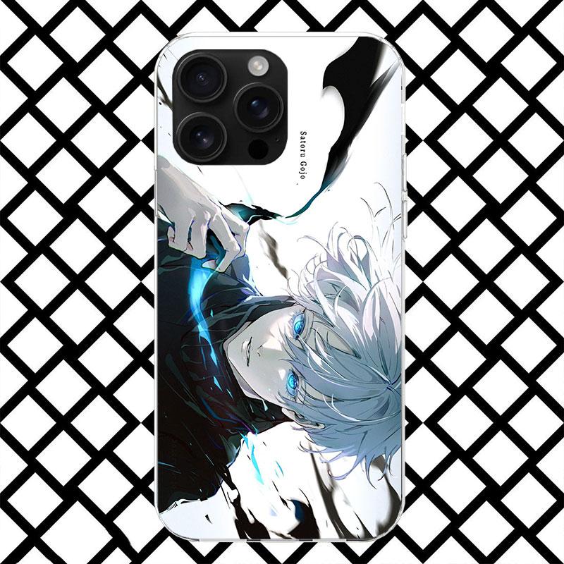 Kaisen J-Jujutsu Годзё Сатору Чехол для телефона для iPhone 17 Air 16 16E 15 14 Plus 13 Mini 12 11 Pro Max 7 8 + SE 2020 Мягкий чехол Funda