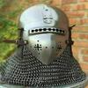 Bascinet Hounsell Helmet Medieval Knight Steel Chainmail Helmet Battle Warrior Armour Helmet