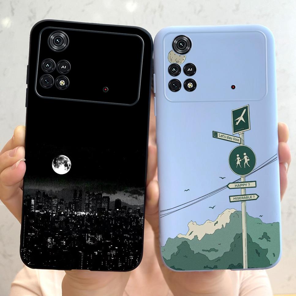 For Xiaomi Poco M4 Pro 4G Case Little Daisy Astronaut Pattern Soft Silicone Covers For Xiaomi Poco M4Pro 6.43"Bumper Phone Cases