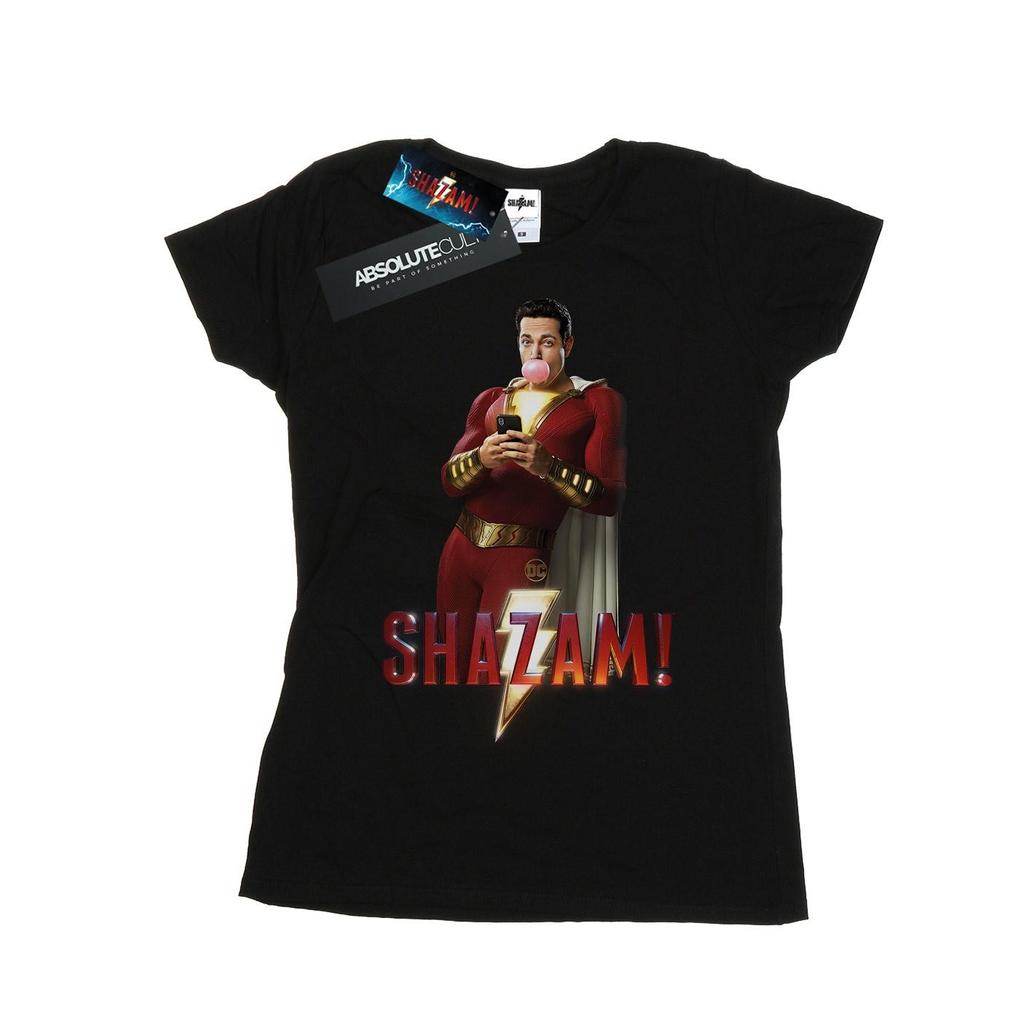 DC Comics Womens/Ladies Shazam Bubble Gum Cotton T-Shirt