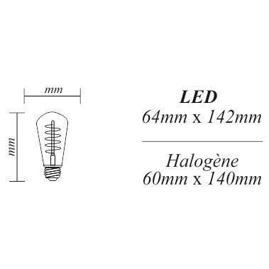 Ampoule LED - Vintage - E27 - 4W (équiv. 25W) - 250Lm - 2000K