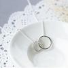 925 Sterling Silver Exquisite Double Circle Clavicle Chain Necklace Party Charm Jewelry For Christmas Gifts