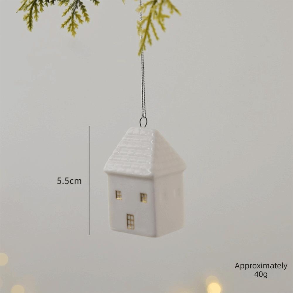 Home Decor Christmas Tree Charms Ceramic Mini Elk Pendant Penguin Christmas Pendant Party Supplies