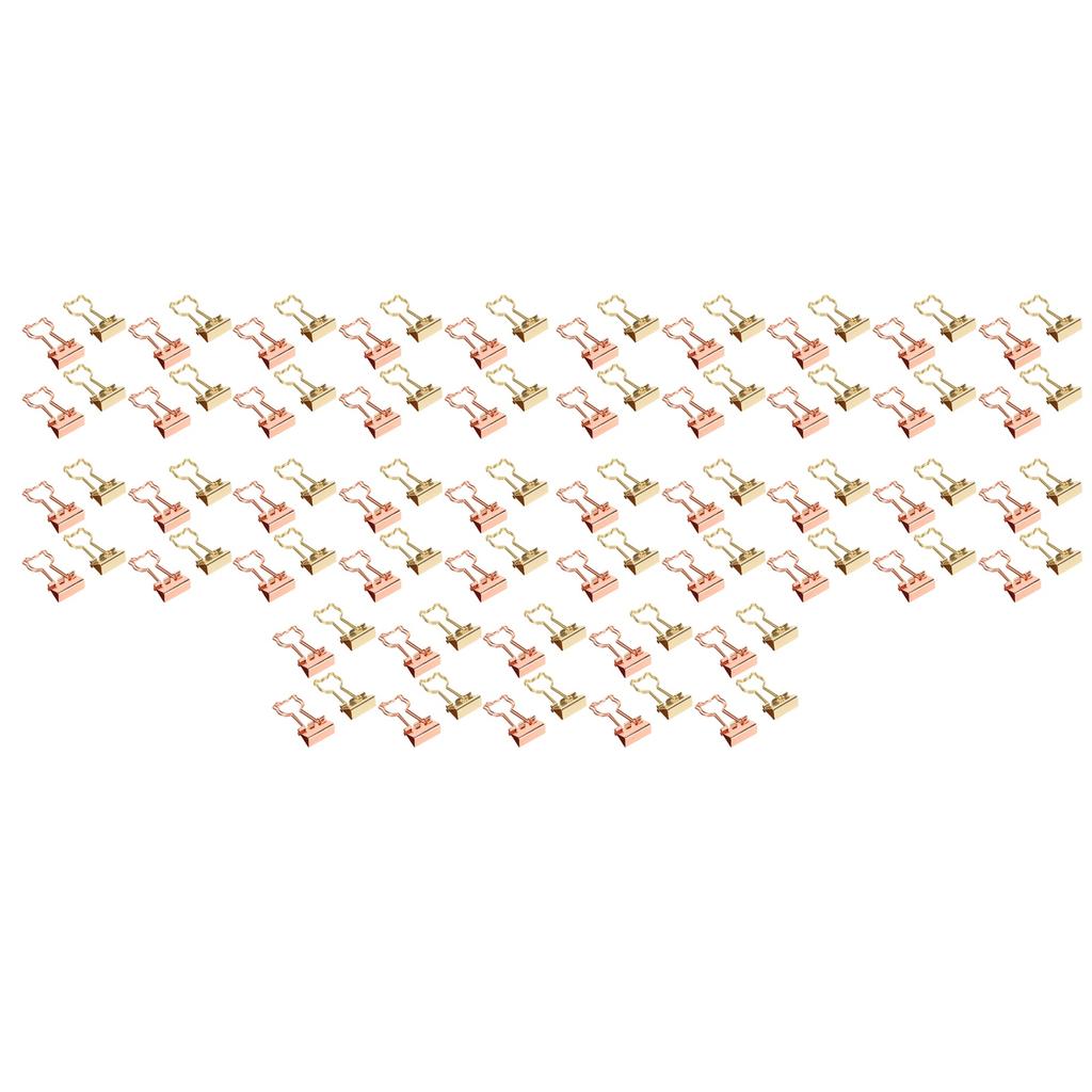 100 шт. зажимов в форме кошки, золотые, железные, полые, мини-забавные зажимы для документов 