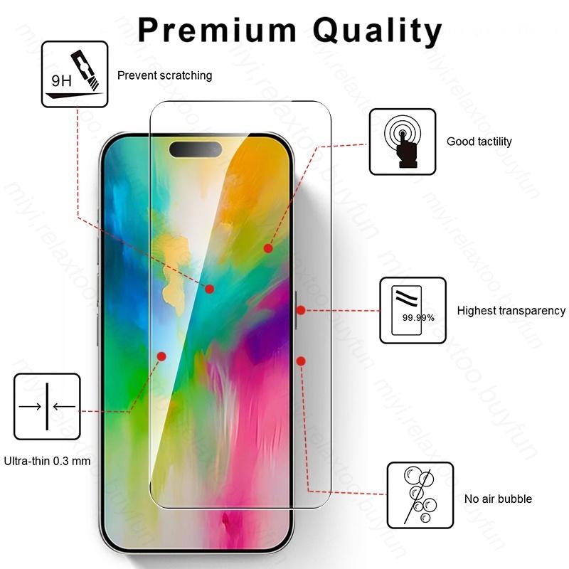5Pcs Full Cover Screen Tempered Protective Glass Case for Apple iPhone 16 Pro Max iPhone16 ProMax 9H Glass HD Film Aifon Iphoen