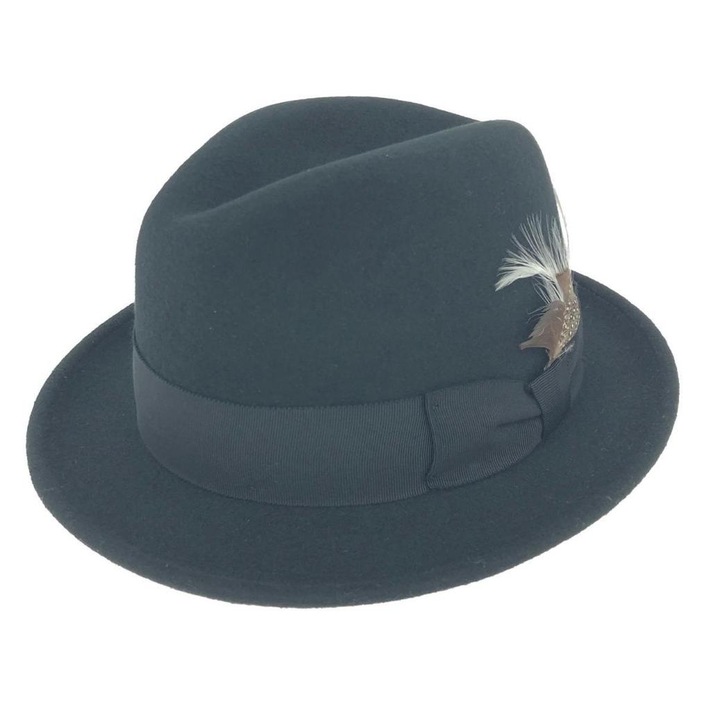 Б/у Сложенная шляпа Stetson Шерсть Черный Мужская / 240001183960