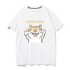 Shiba Inu Blue Cat Cotton Printed Men's and Women's Personalized Casual Short Sleeves Summer New Fashionable Loose T-shirt
