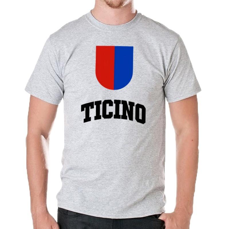 Camiseta De Ticino Flag Cantons Of Switzerland Para Hombre Ropa De Gran TamañO De Secado RáPido