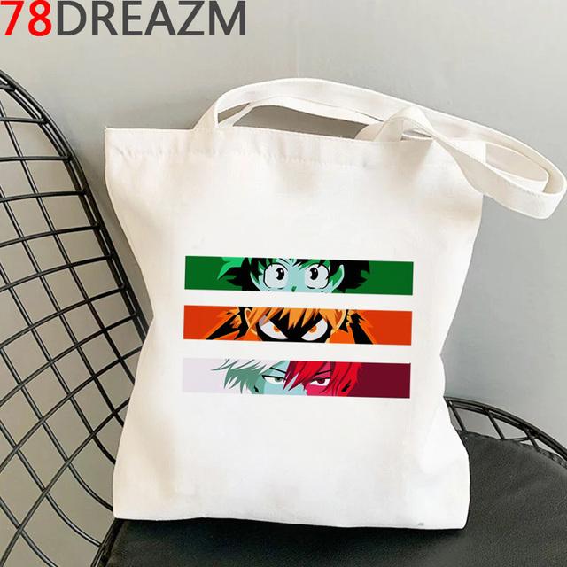 Сумка для покупок My Hero Academia, сумка для покупок bolsa, сумка для вторичной переработки, джутовая сумка для продуктов, сумка-тоут bolsas ecologicas bolsa compra, покупка на заказ