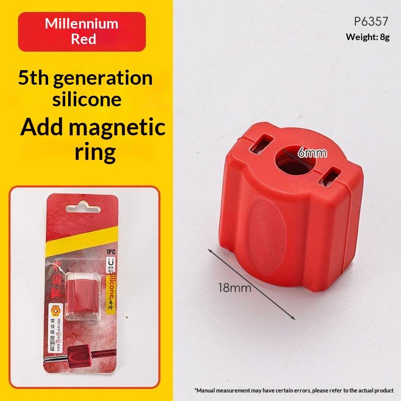 Magnetic Screw Ring Anti-Slip Silicone Fast-Acting Magnetizer/Demagnetizer Tool For Hex Screwdriver And Power Bits