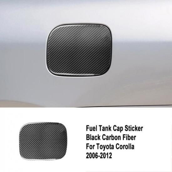 Soft Carbon Fiber Car Side Fuel Tank Cap Cover Sticker For Toyota Corolla 06-12