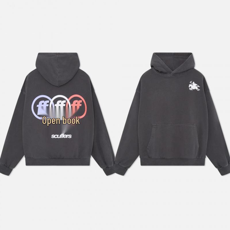 Unisex Trendy Loose-Fit American Letter Hoodie