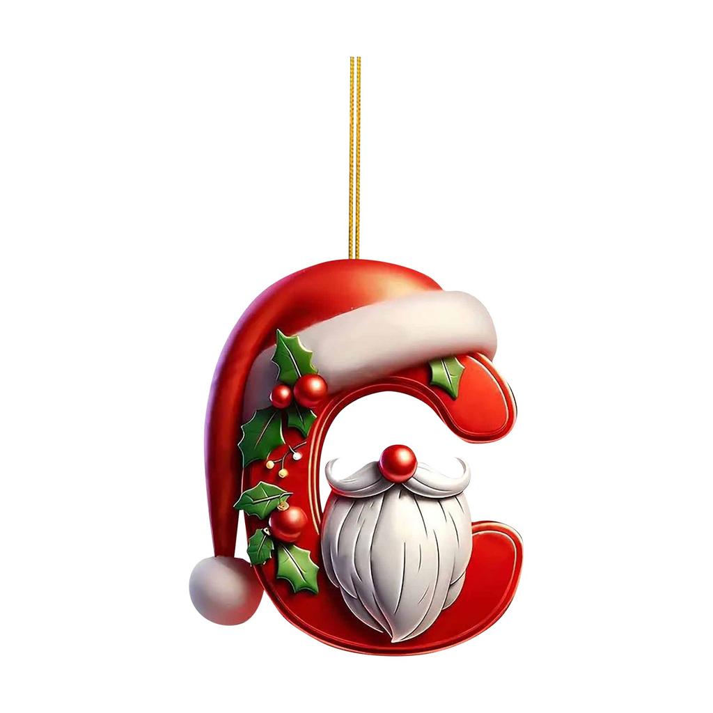 Рождественская елка из 26 букв, подвесное персонализированное украшение в виде рождественской буквы
