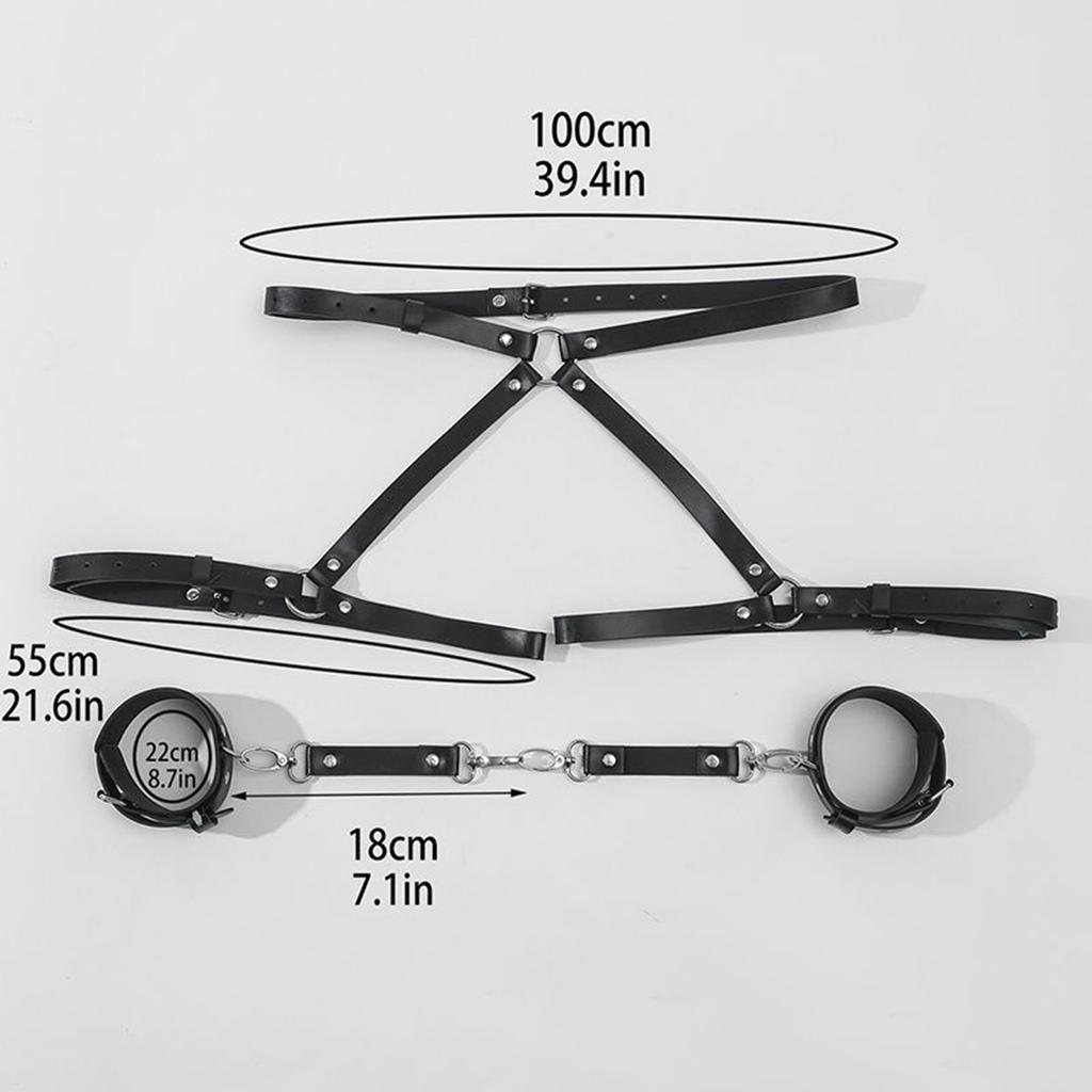 Секс Бондаж Набор Ограничения Кожаные Наручники Секс Игрушки Портупея Бондаж Поясные Ремни Наручники Взрослые Эротические Игрушки Для Пар