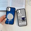 Черный чехол A-Airbus с логотипом для телефона с магнитной зарядкой Magsafe для iPhone 16 15 17 Pro Max 11 12 13 14 Plus