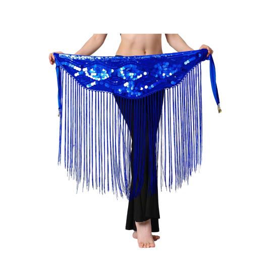 Women Waist Chain Retro Tassel Shiny Sequins Decor Metal Belly Dance Sexy Body Chain Skirt Accessory