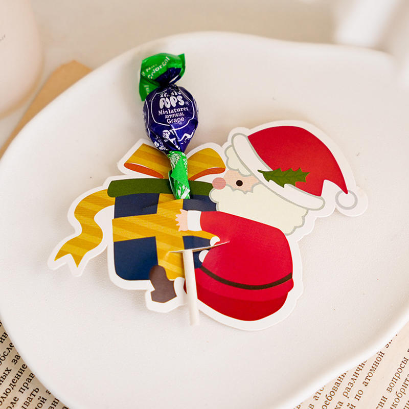 Множество стилей на выбор Праздничная мультяшная леденцовая декорация Бумажная карточка