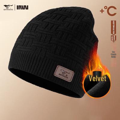 Мужская зимняя вязаная шапка-бини Qipilang