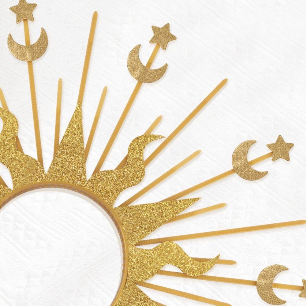 Sun God Halloween Headband Moon Tiara Headdress Elegant Glory Headband  Hair Accessories