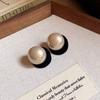 Maillard retro leopard print pearl stud earrings women's 1011 new popular niche design earrings high-end earrings